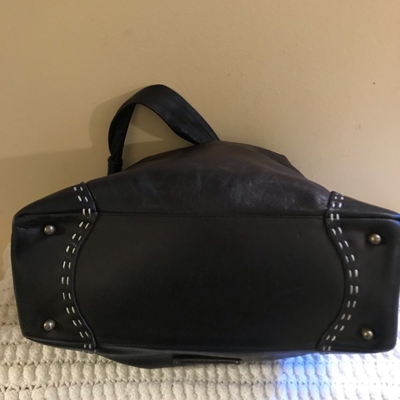 BCBGMaxAzaria Signature Black Leather Hobo Bag - Picture 12 of 12